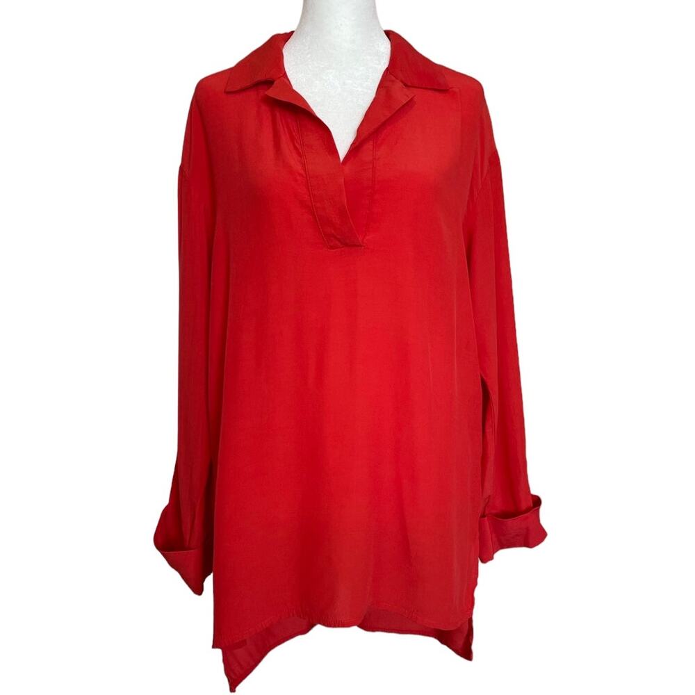 Anthropologie Matison Stone Blood Orange Tunic Size X-Small